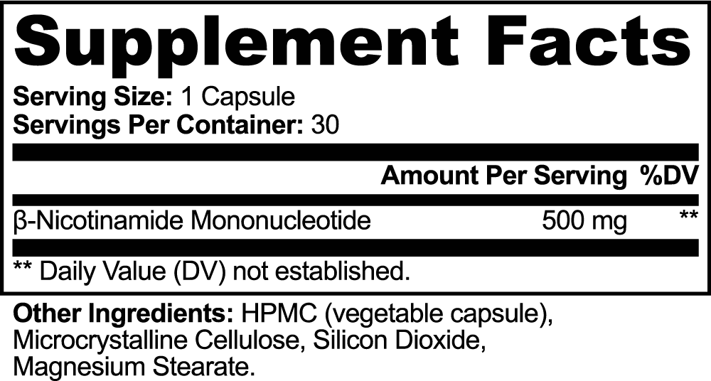 NMN 500mg | 30 Capsules