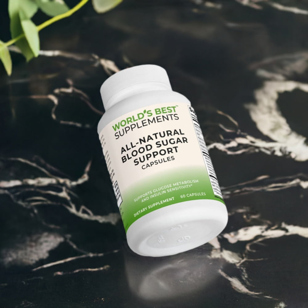 Natural Blood Sugar Support capsules from World's Best Supplements.
