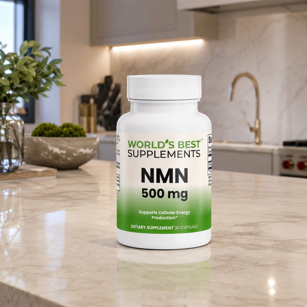 500mg NMN Beta NMN Capsules form World's Best Supplements.