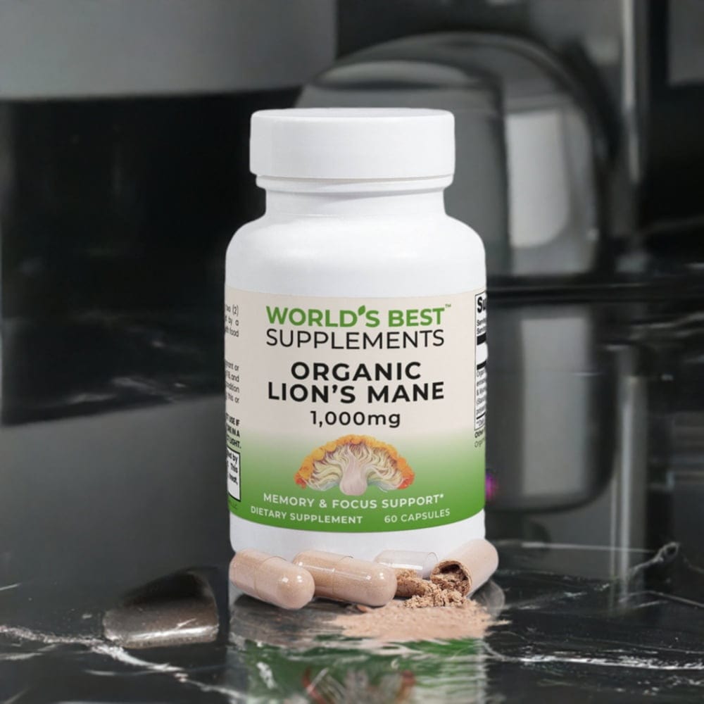 Organic Lion's Mane Mushroom supplement from World's Best Supplements.