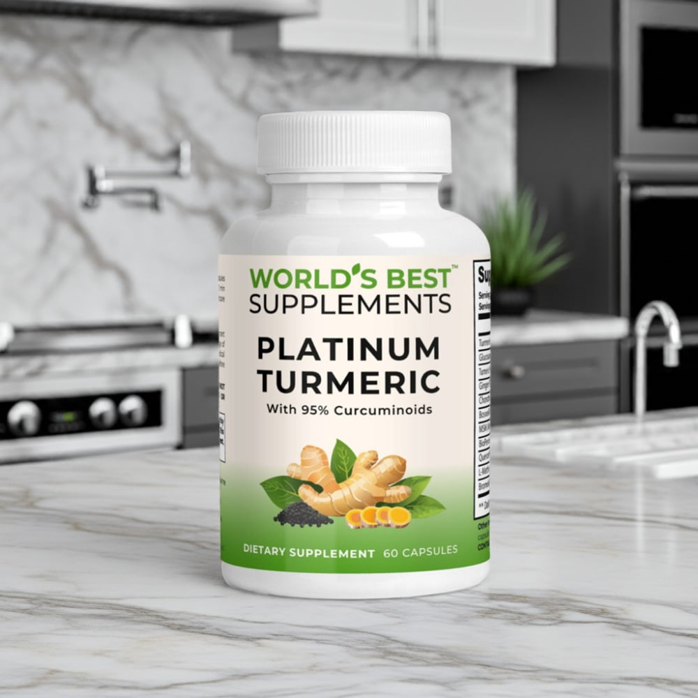 Platinum Turmeric with 95% Curcuminoids 60 Capsules from World's Best Supplements.