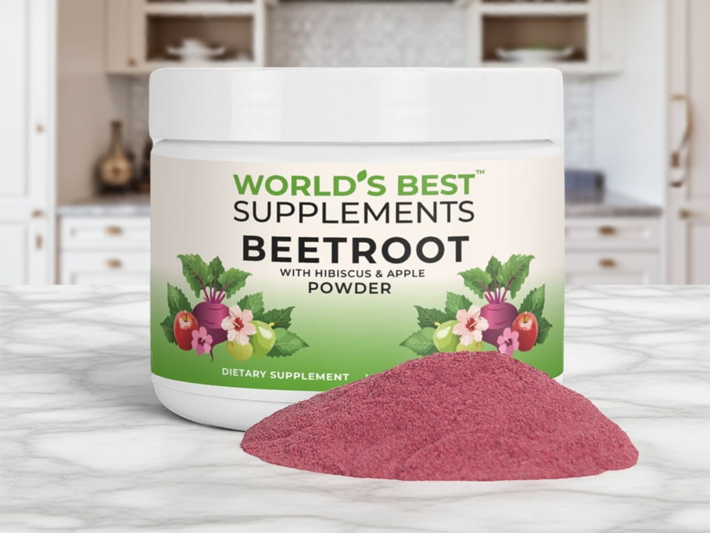 A container of Beetroot Powder from World's Best Supplements.