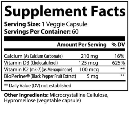 Supplement Facts label for Bone Joint & Heart Support from Worlds Best Supplements.