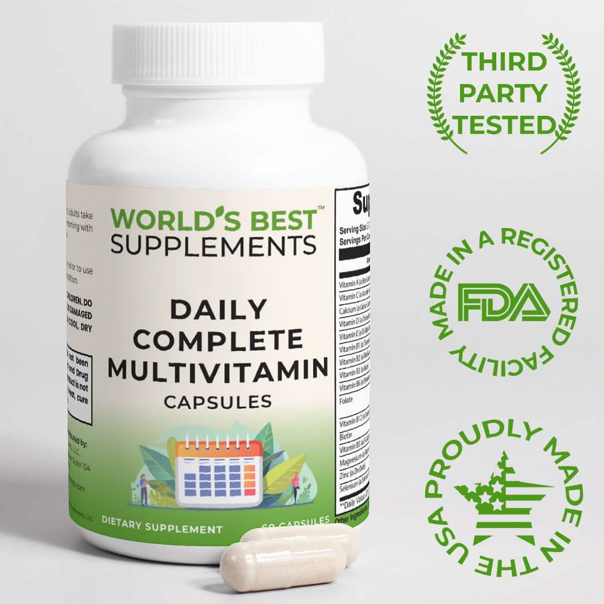 Excellent Complete Supplement Daily Complete Multivitamin – 60 Capsules | Non-GMO, Gluten-Free