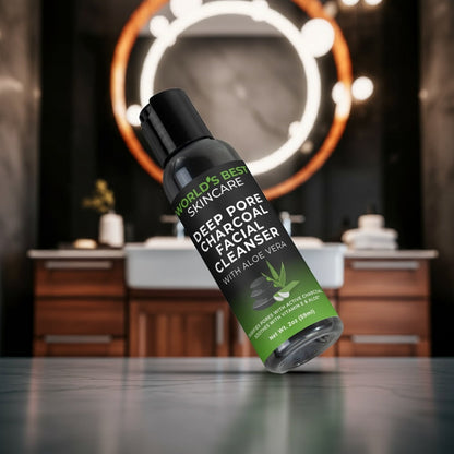 Deep Pore Charcoal Facial Cleanser with Activated Charcoal and Aloe Vera from World's Best Skincare.