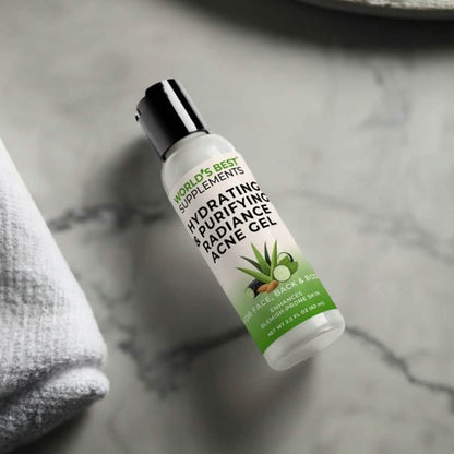 Hydrating & Clarifying Radiance Acne Gel skincare from World's Best Supplements.