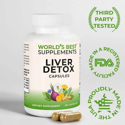 Best Liver Detox Supplement third-party tested, made in FDA registered GMP facility in the USA.