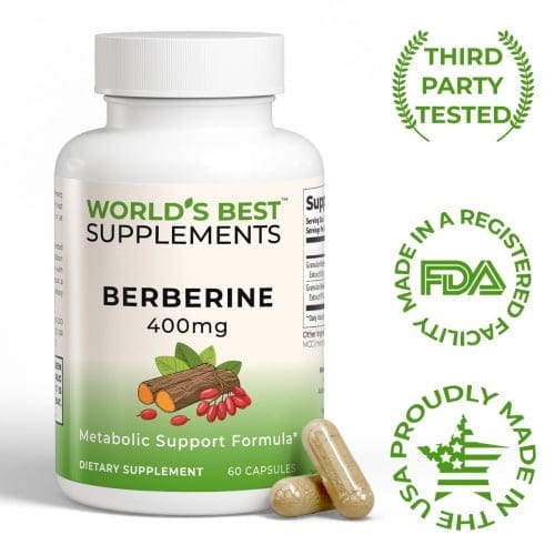 World's Best's Berberine 400mg supplement is third party tested, made in a FDA registered facility, and proudly made in the USA.