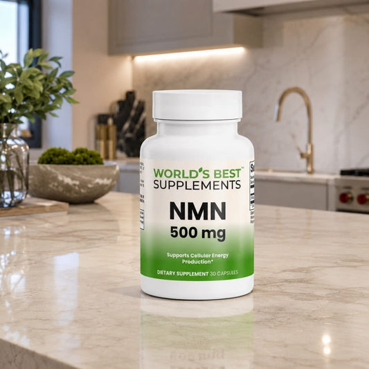 500mg NMN Beta NMN Capsules form World's Best Supplements.