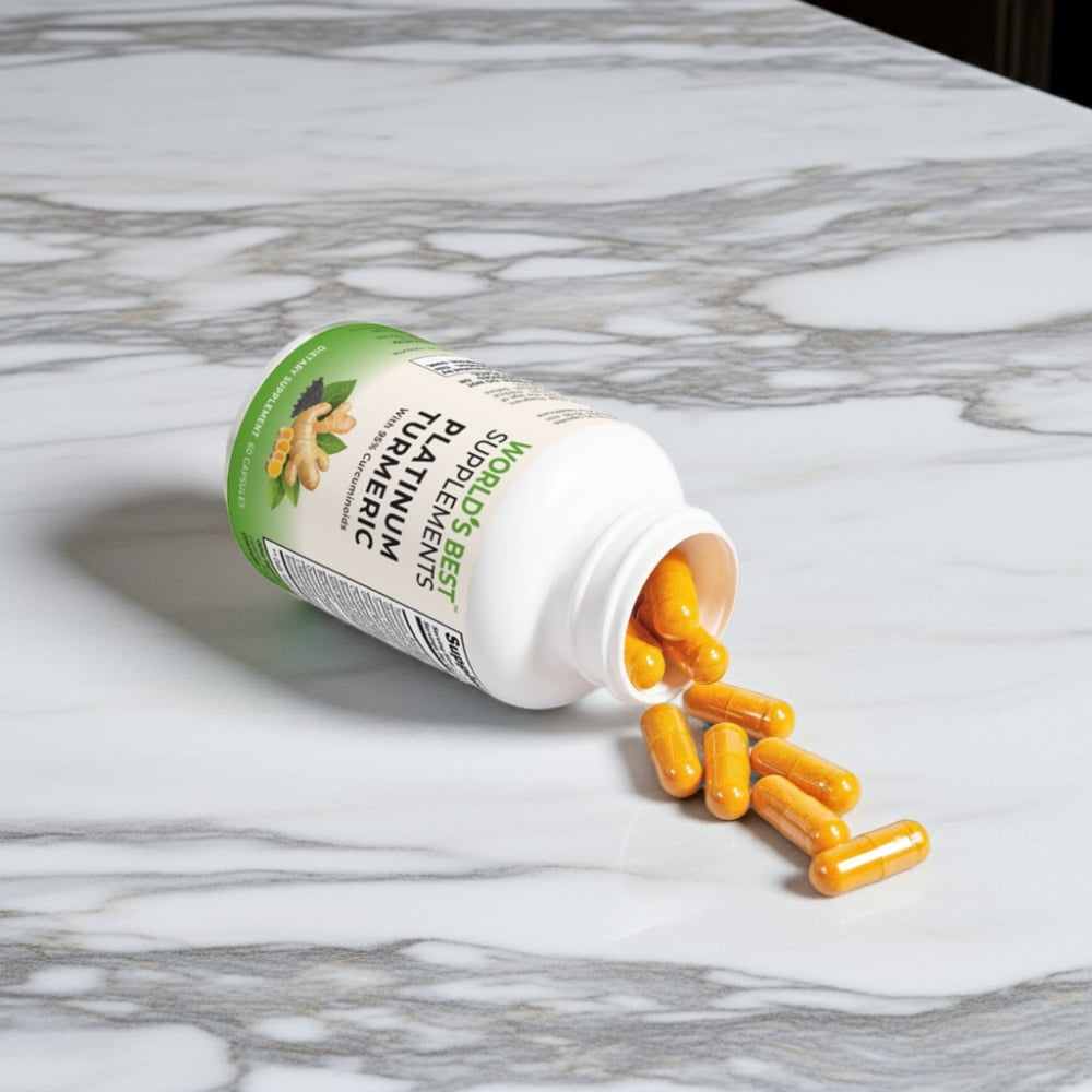 Turmeric Capsules with Glucosamine and Chondroitin from World's Best Supplements.